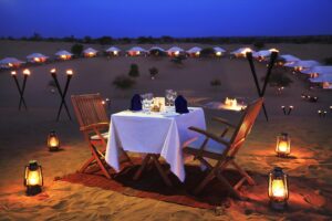 Romantic dinner in jaisalmer